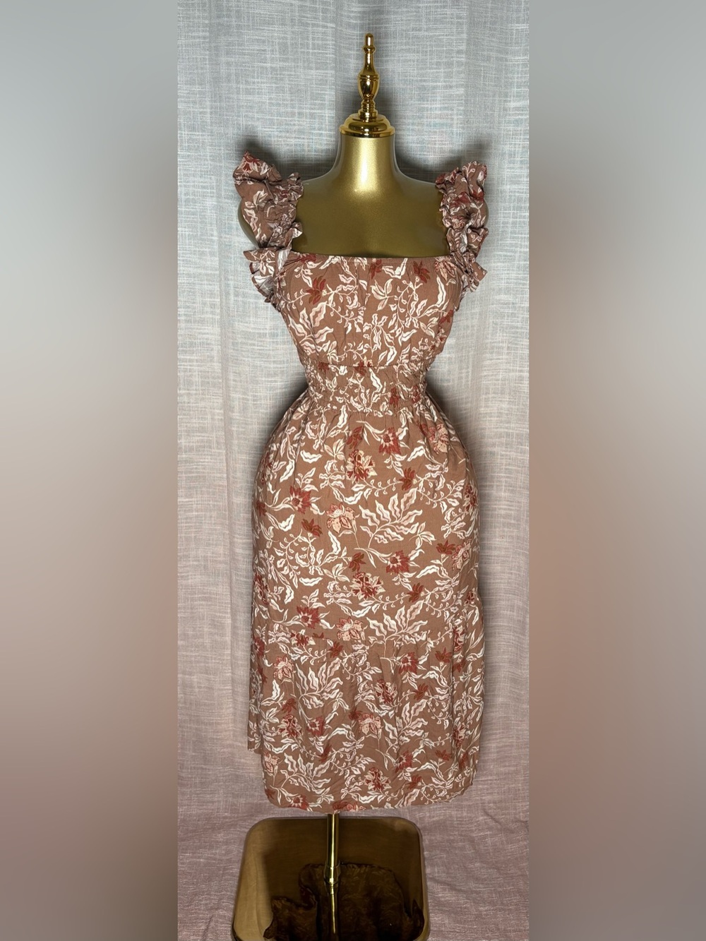 Lucky Brand Ruffle Strap Tiered Midi Sundress